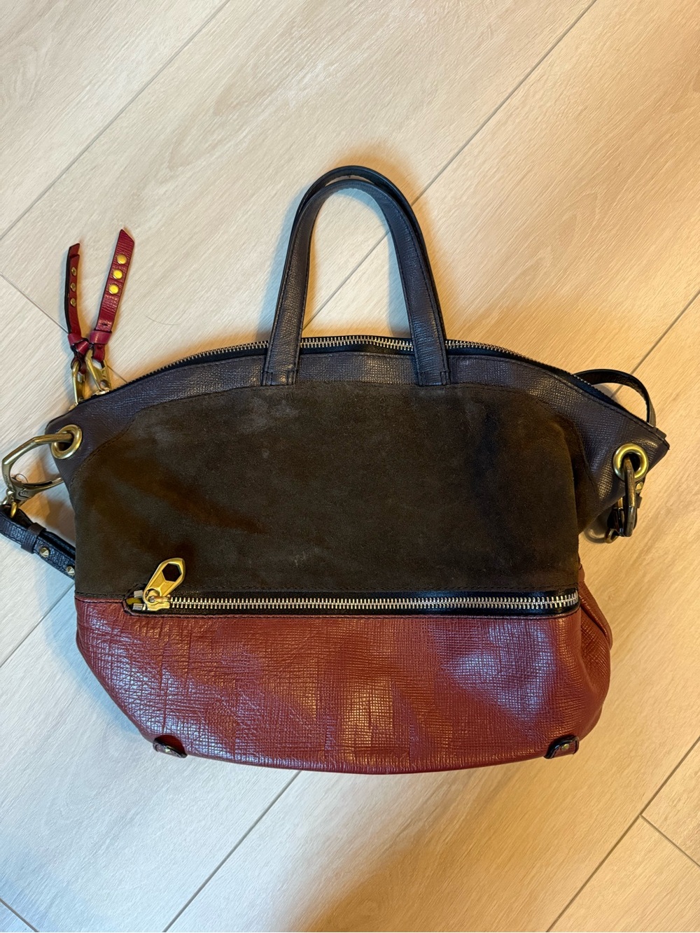 orYANY Nikki Suede & Leather Satchel